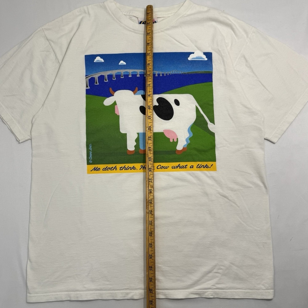 Vintage 90s Marc Gallant Confederation Bridge Cows Prince Edward's Island L/XL - Picture 9 of 10